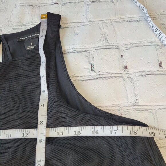 Club Monaco black sleeveless layered mini dress with open back size 4 - Picture 3 of 14